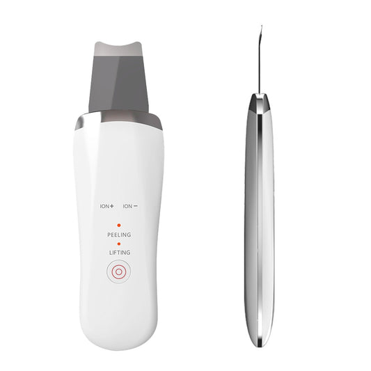 Electric Ultrasonic Skin Scrubber Face Spatula Home Ultrasonic Skin Scrubber Facial Cleaner Handheld Mini Derma Galvanica Tightening Face Scrubber Machine Skin Scrubber USB Ultrasonic